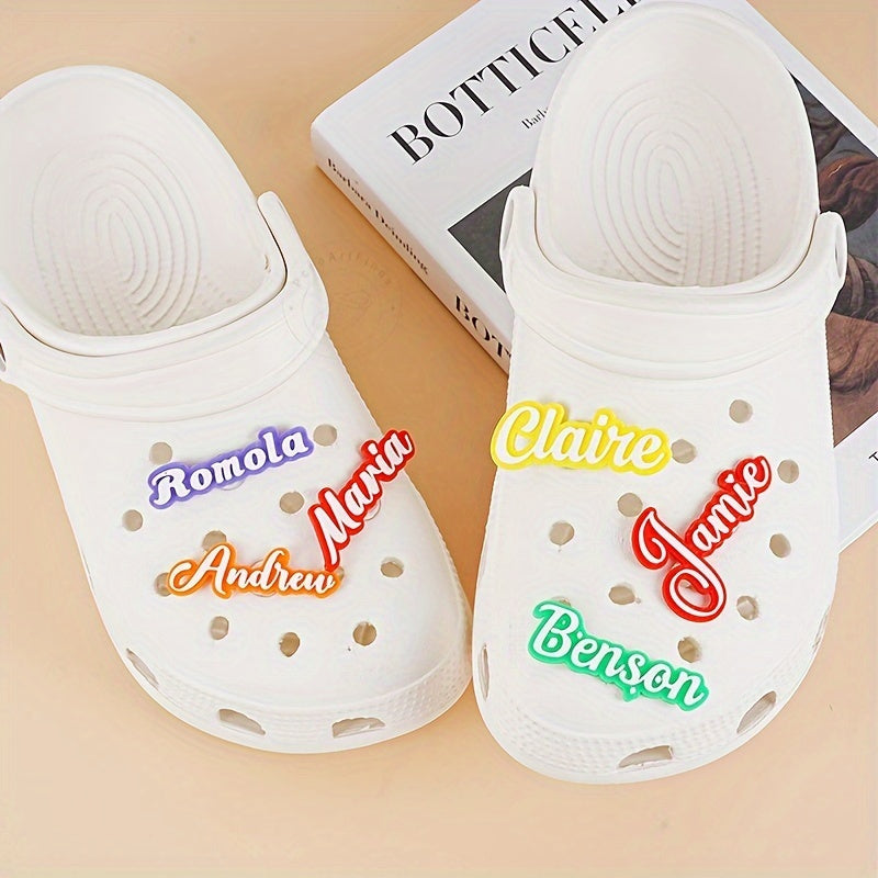 Multicolor Dopamine Acrylic Shoe Charms Personalized Name Bohemian Accessories for Crocs