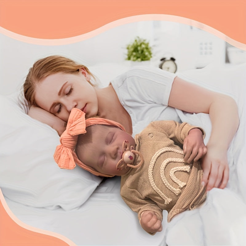 Shirin 43.18 sm o'ziga xos xususiyatlarga ega qayta tug'ilgan chaqaloq qo'g'irchoq, yuvilishi mumkin bo'lgan vinil tanasi - bolalar uchun ideal sovg'a.