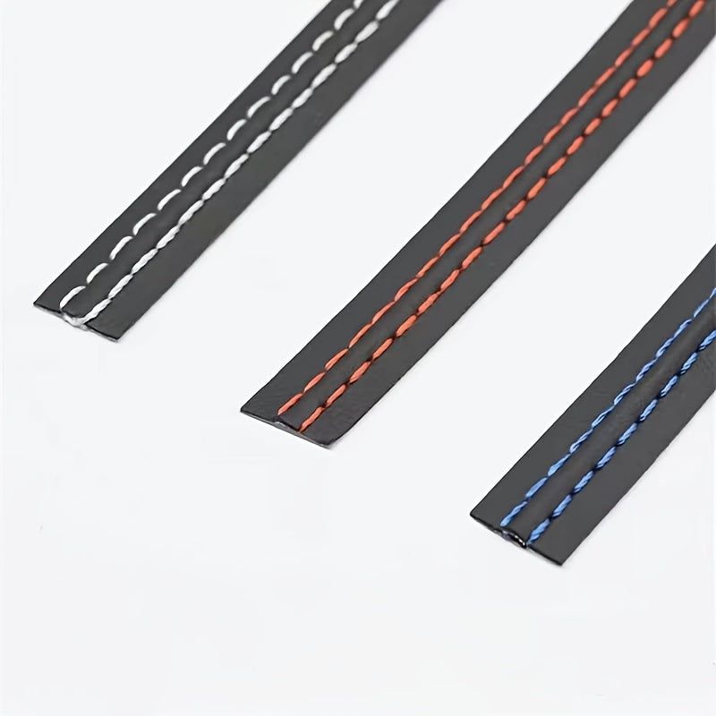 Universal Faux Leather Car Interior Decorative Strip Self-Adhesive Door Panel Trim