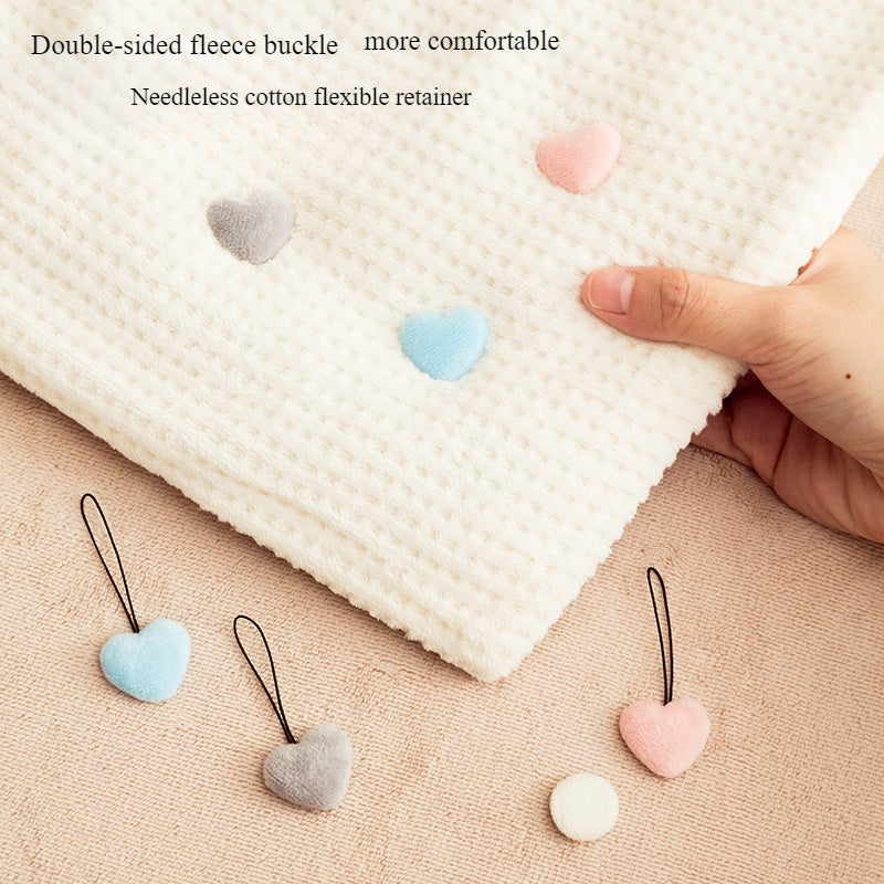 Set of 6 Heart-Shaped Quilt and Sheet Fastener Clips Assorted Colors Nylon No-Slip Bed Skirt Securement