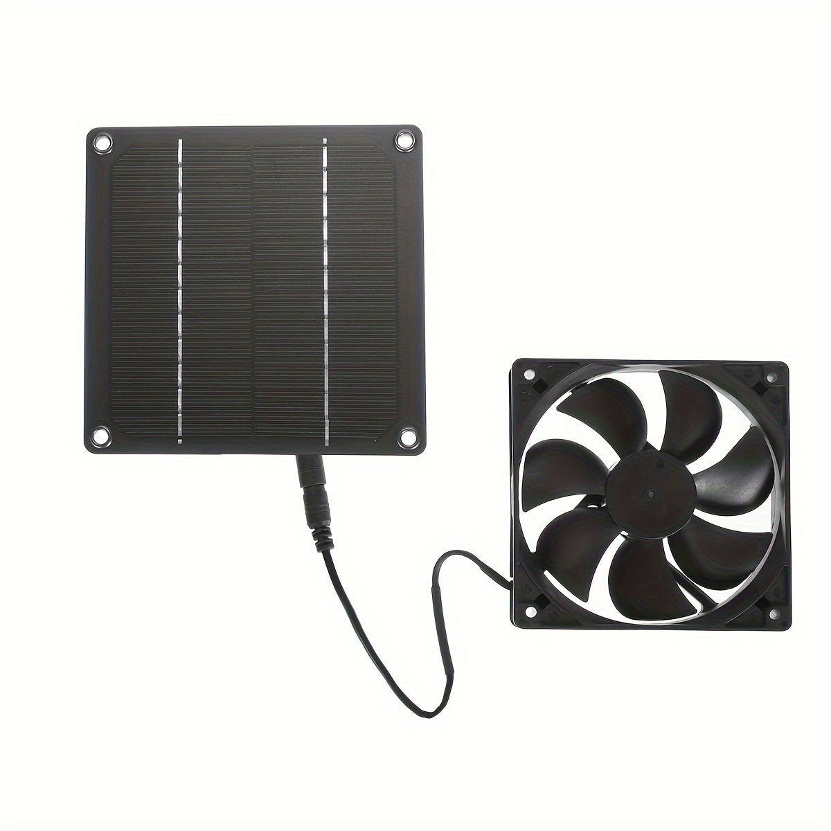 Portable 12V Solar-Powered Exhaust Fan for RVs Greenhouses and Pet Houses