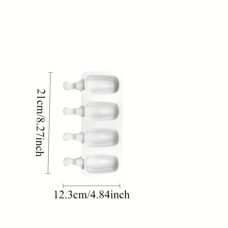 Silicone Ice Cream & Popsicle Mold Reusable 3/4/8 Cavities