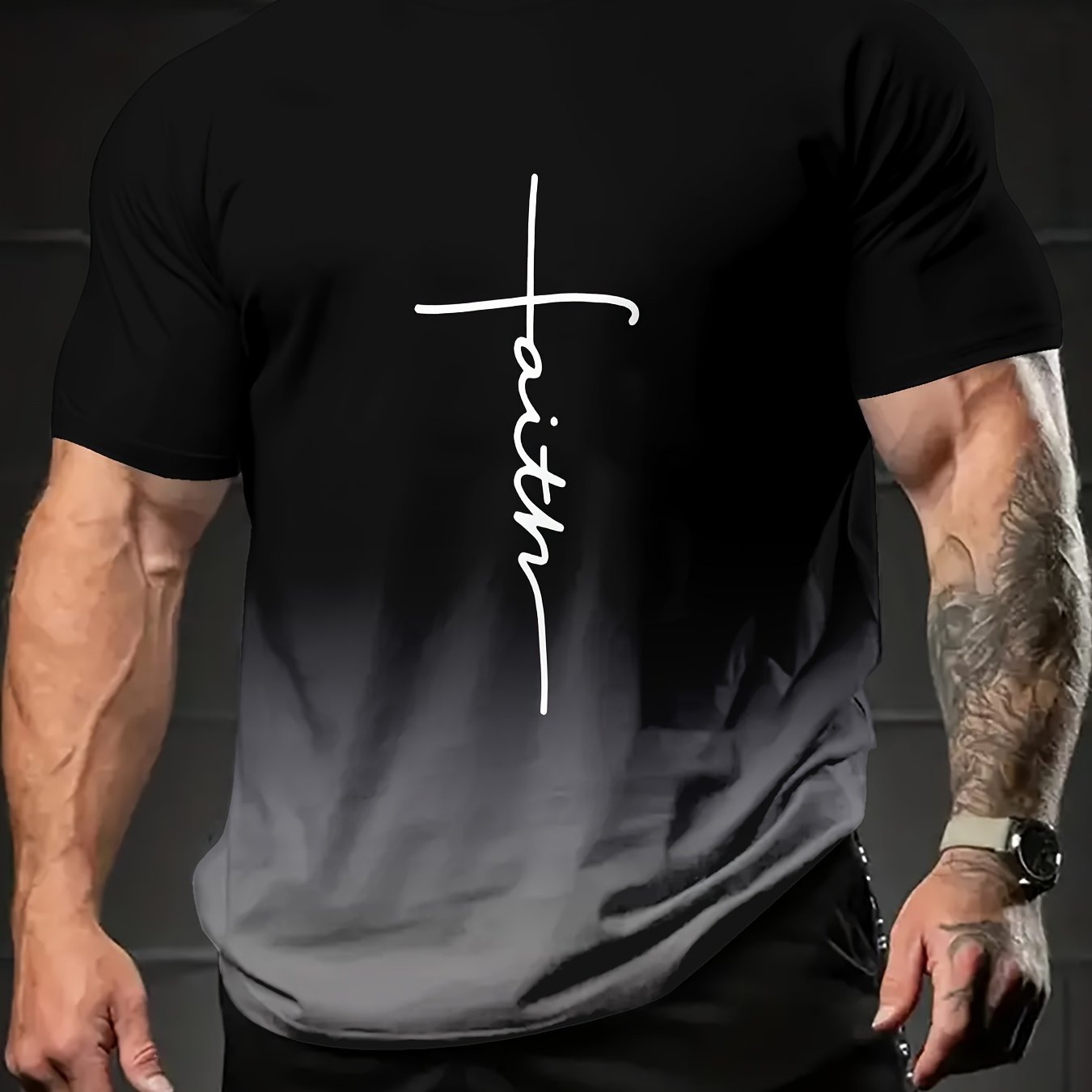 Men's Plus Size Graphic Print Summer T-Shirt Short Sleeve Casual Polyester