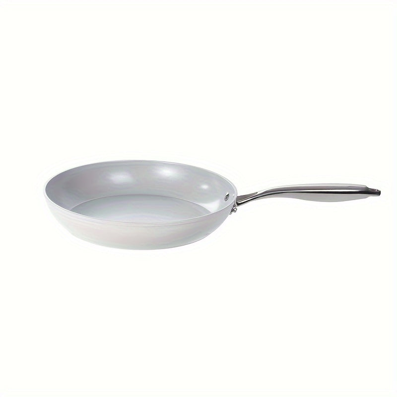 White Ceramic Wok Frying Pan Non-Stick Pressure-Proof Suitable for Gas and Induction Stoves