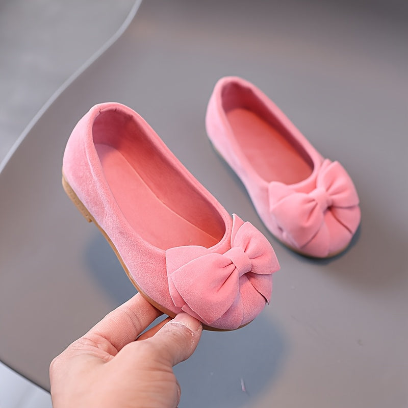 Girls' Fabric Princess Shoes and Beanies for Kids with Bow Detail