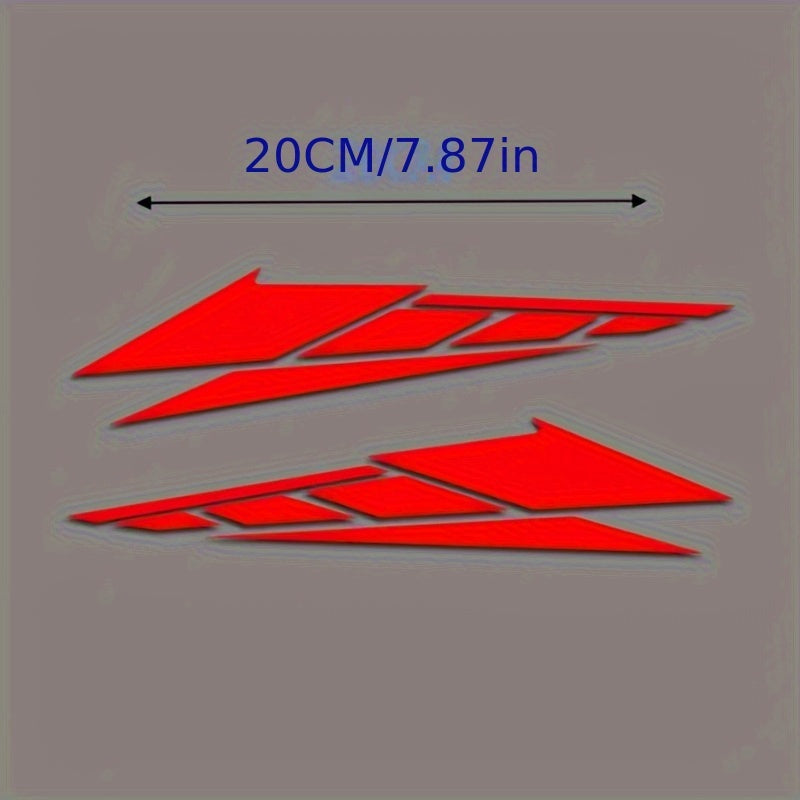 1 juft PVC reflektiv motosikl stikerlari skuterning orqa qutisi uchun bezak