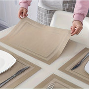 4-Piece Kitchen Insulation Table Mats Water and Heat Resistant Thick Striped Protecting Hot and Cold Drinks