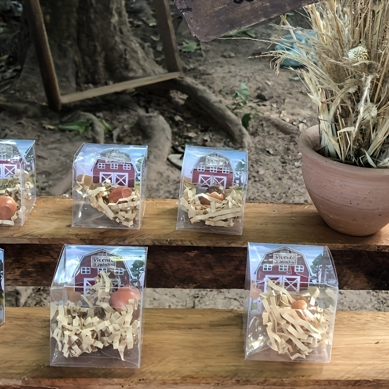 Transparent PVC Gift Boxes for Candles 4.98cm Square Pack of 50 for Party Supplies