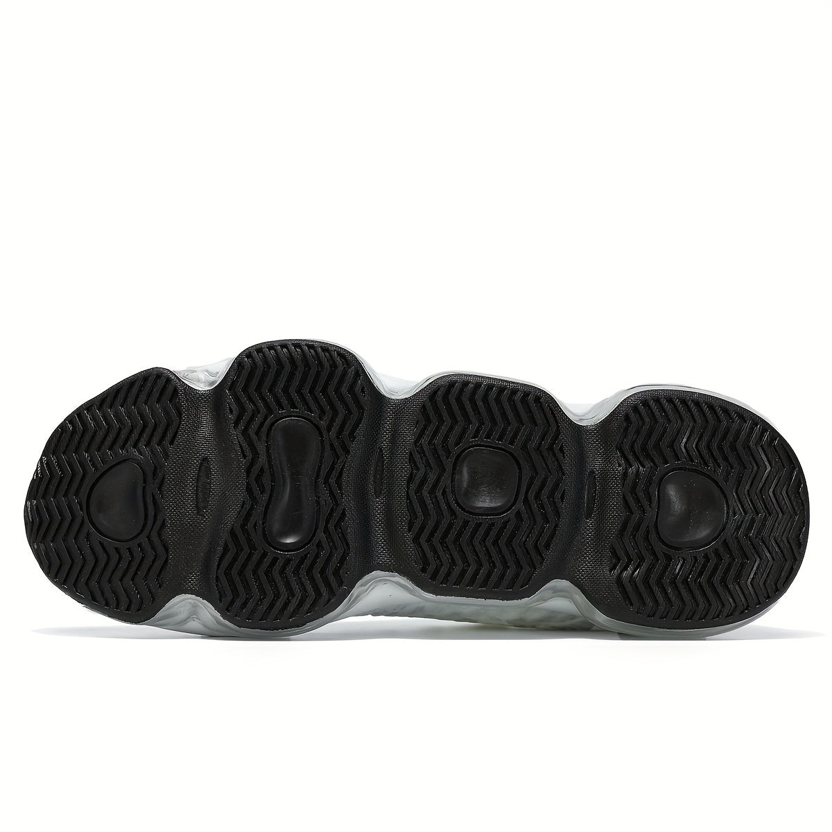 Men's Athletic Sneakers Beige Knit Fabric Air-Cushioned Sole Breathable Outdoor Lace-Up Round Toe