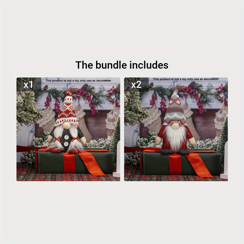 Adorno de gnomo nórdico sin rostro para árbol y decoración del hogar