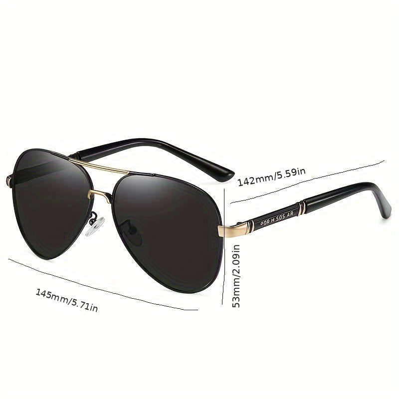Unisex Aviator Sunglasses Metal Frame UV Protection Anti Glare for Driving Beach Travel