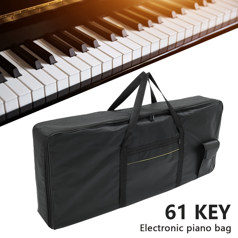 61-Key Waterproof Oxford Cloth Keyboard Bag with Carrying Handle for Piano and Electronic Organ Storage and Travel