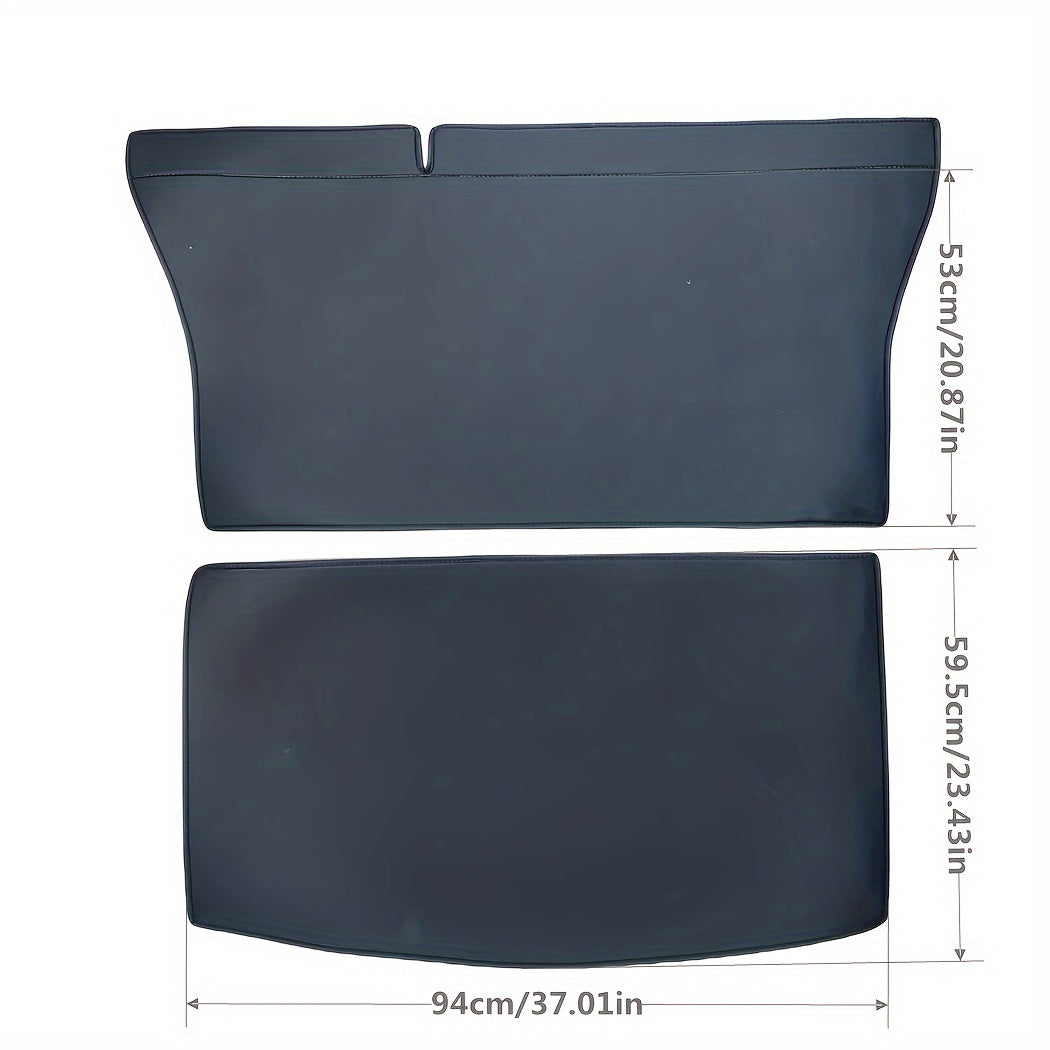 Universal PU Leather Trunk Mat for Tesla Model Y 2017-2024 Durable Odorless