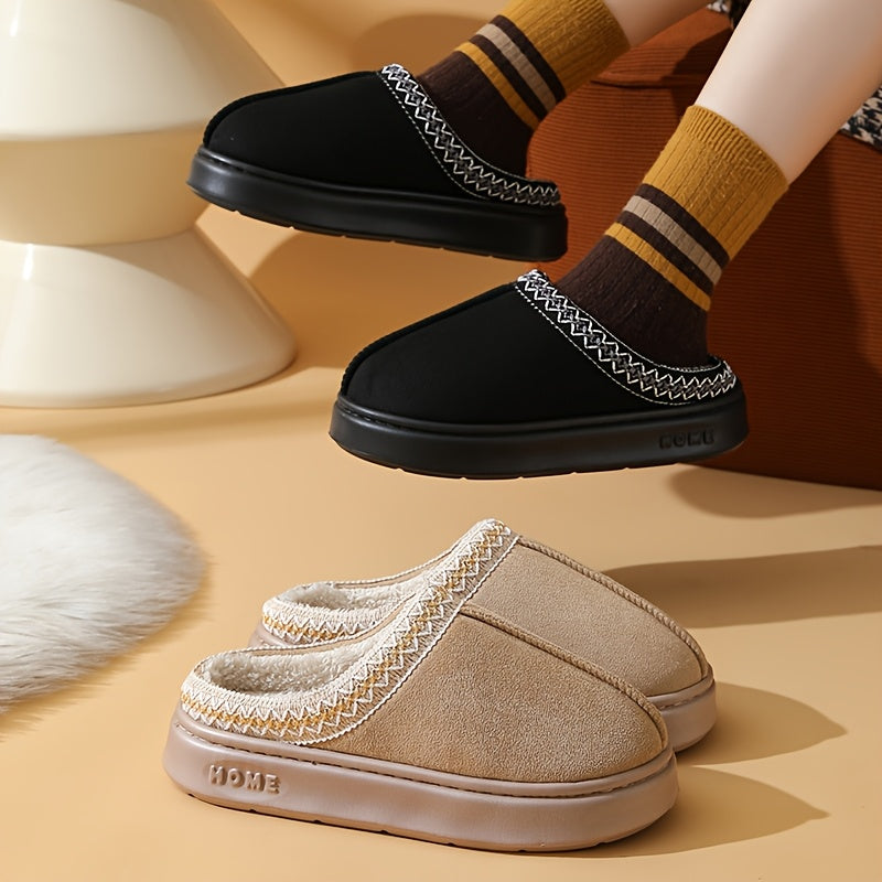 Женские плюшевые тапочки с кружевной отделкой и подошвой из EVA, легкие и уютные