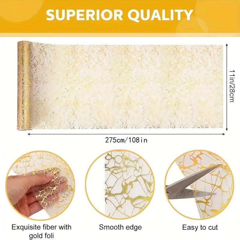 Sleek oltin stol qoplamasi 100% polyesterdan tayyorlangan, bir rangda, turli bayramlar uchun mukammal.