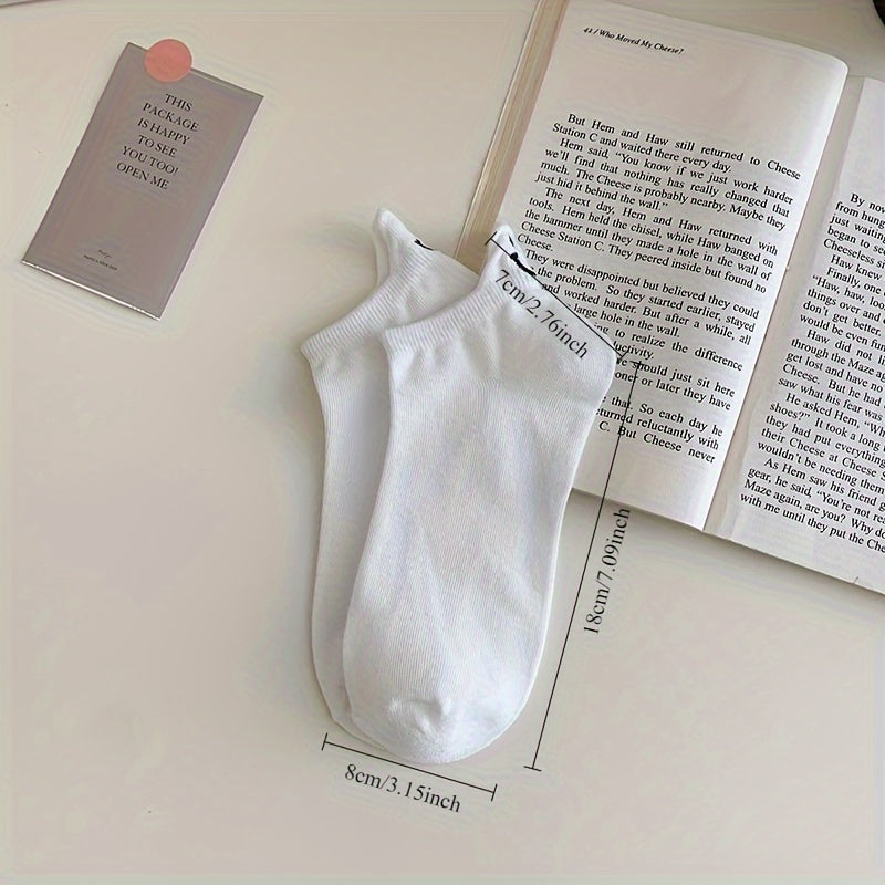 10 juft ayollar uchun yoqimli yuzli ankle socks, havo o'tkazuvchan, yumshoq va mashinada yuvish mumkin. Turli ranglarda polyester aralashmasidan tayyorlangan.