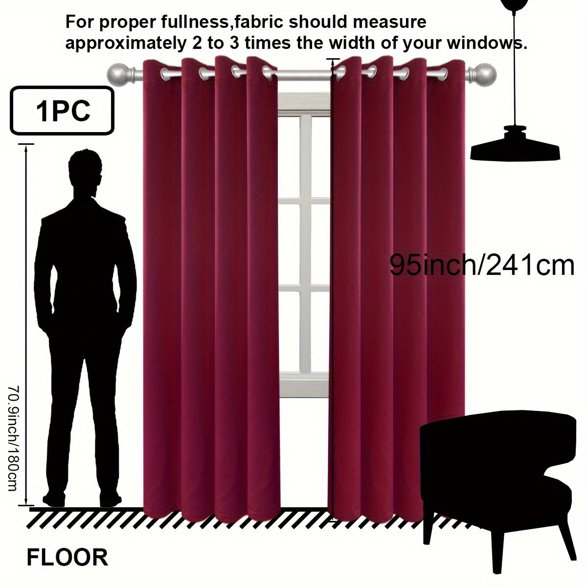 Insulation Blackout Circle Curtains for Bedrooms and Living Rooms Noise Blocker