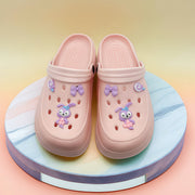 Women's Lightweight EVA Clogs with Breathable Perforated Design in Pink