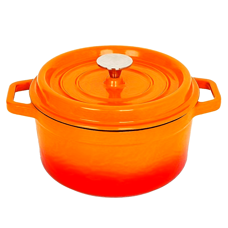 Enameled Cast Iron Dutch Oven 7 Inch with Handles for Gas Stoves