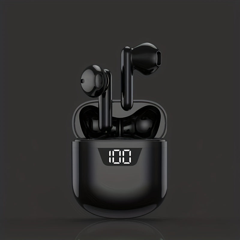 Wireless Earbuds with Microphone for Android and iOS Phones, Rechargeable, Wireless Charging Case