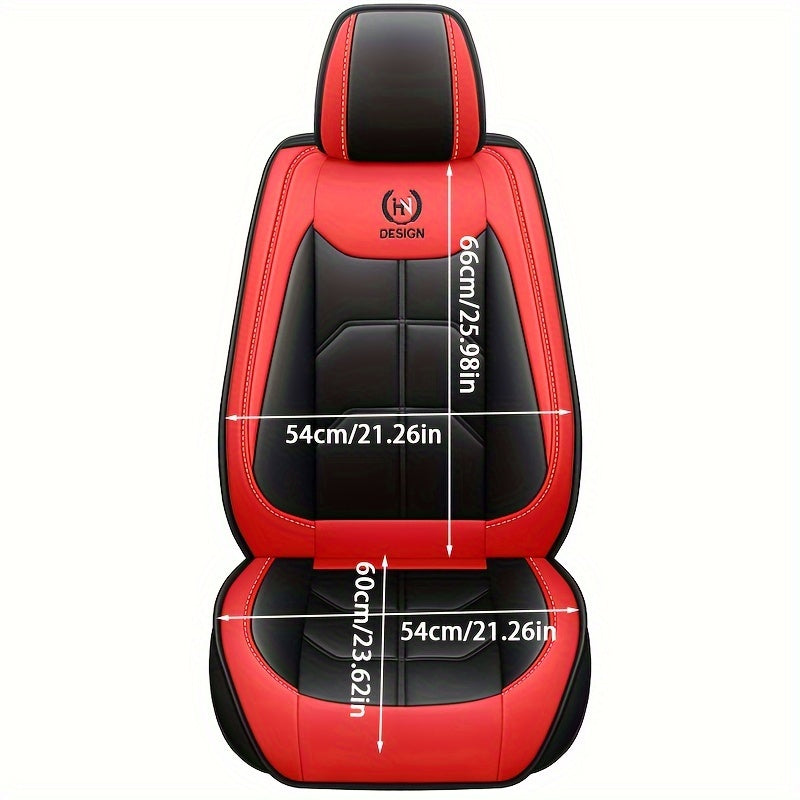 Universal Faux Leather Car Seat Cover for Front Seats, Hand Washable