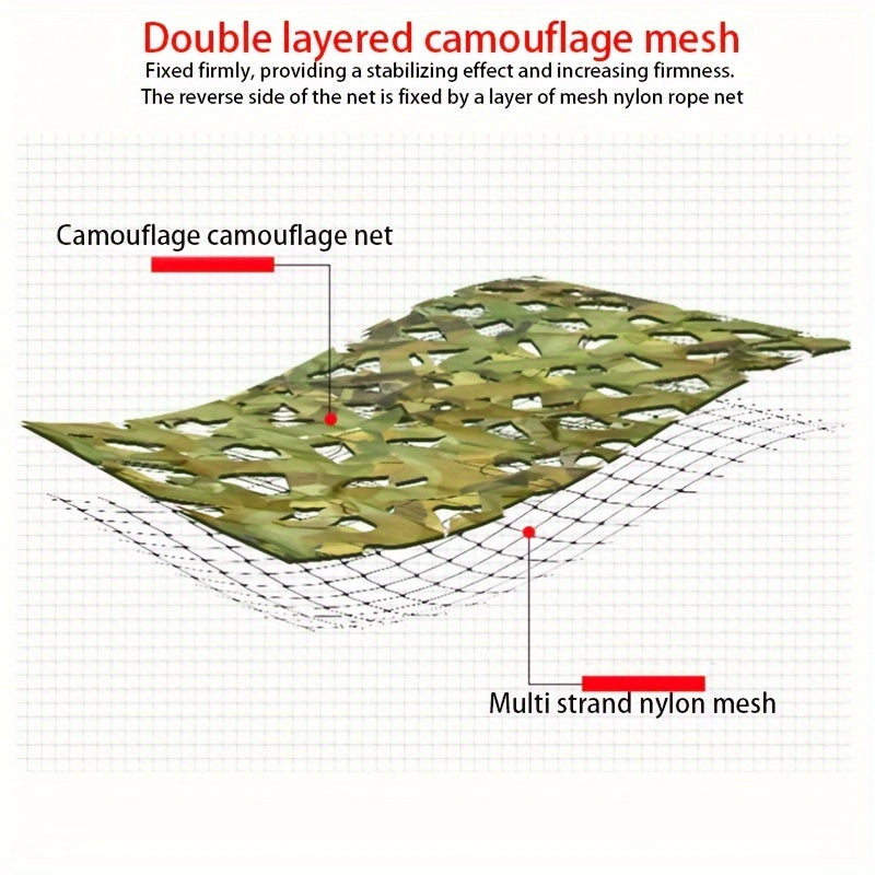 Camouflage Hunting Backstop Net and Ghillie Suit Curtains for Camping and Outdoor Activities