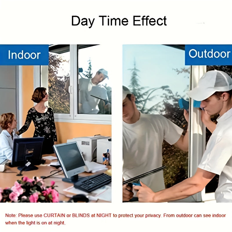 Premium Mirror Window Film Privacy UV Heat Blocking One-Way Daytime Tint