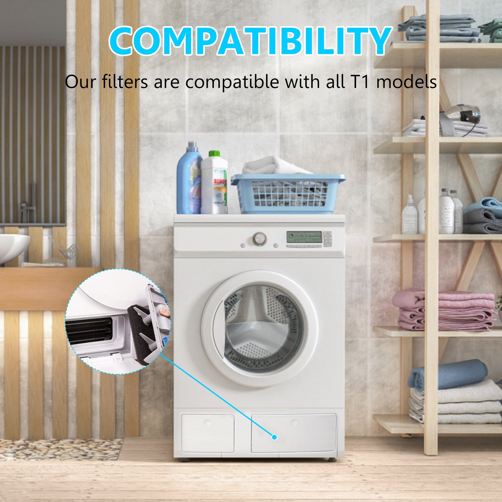 T1 seriyali issiqlik nasosli quritgich uchun ko'pik to'quv filtri, 207x157x30mm, qattiq va nozik to'qimalar uchun.