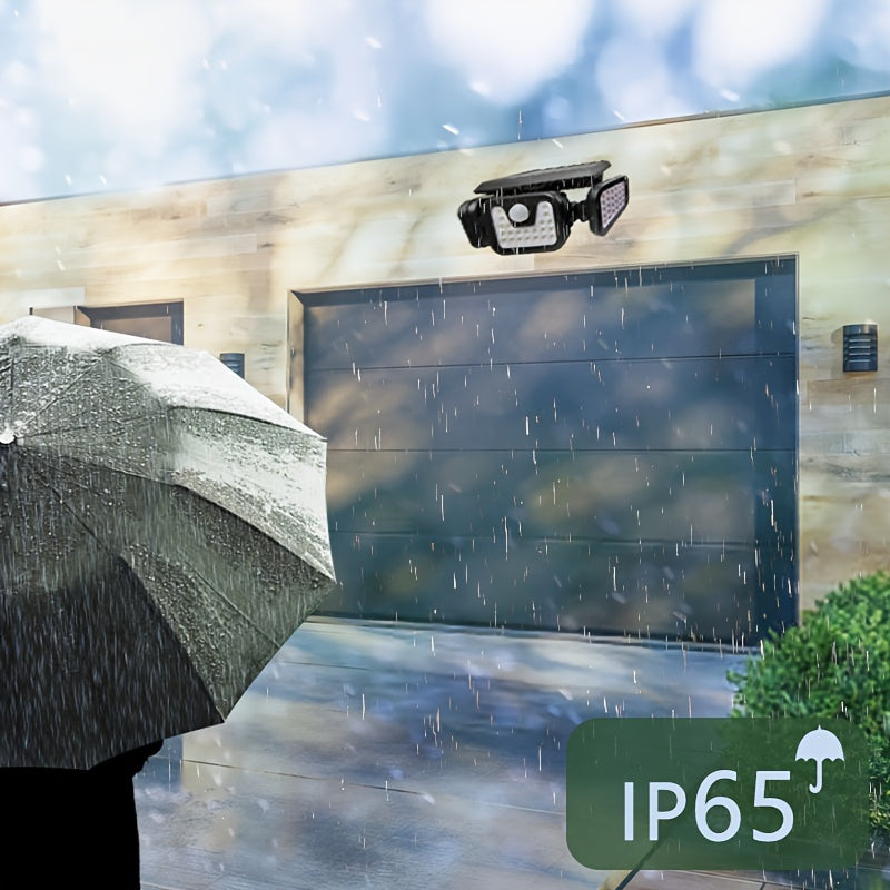 Luz de pared LED alimentada por energía solar con sensor de movimiento para seguridad exterior jardín patio camino