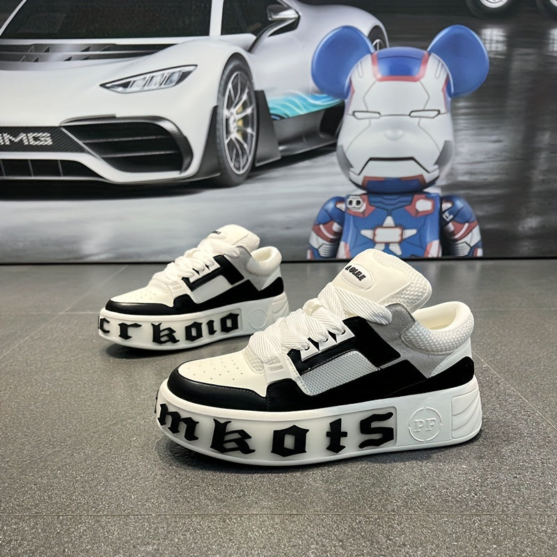 Men's Casual and Outdoor Sneakers with Rubber Sole and Lace-Up Closure