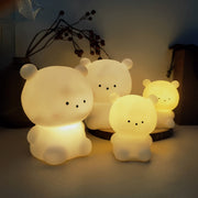 Little Bear LED Night Light for Kids Battery-Operated Halloween Christmas Decor