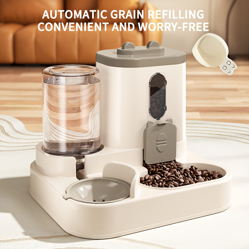 Chiroyli dizaynga ega avtomatik mushuk ovqat va suv idishlari