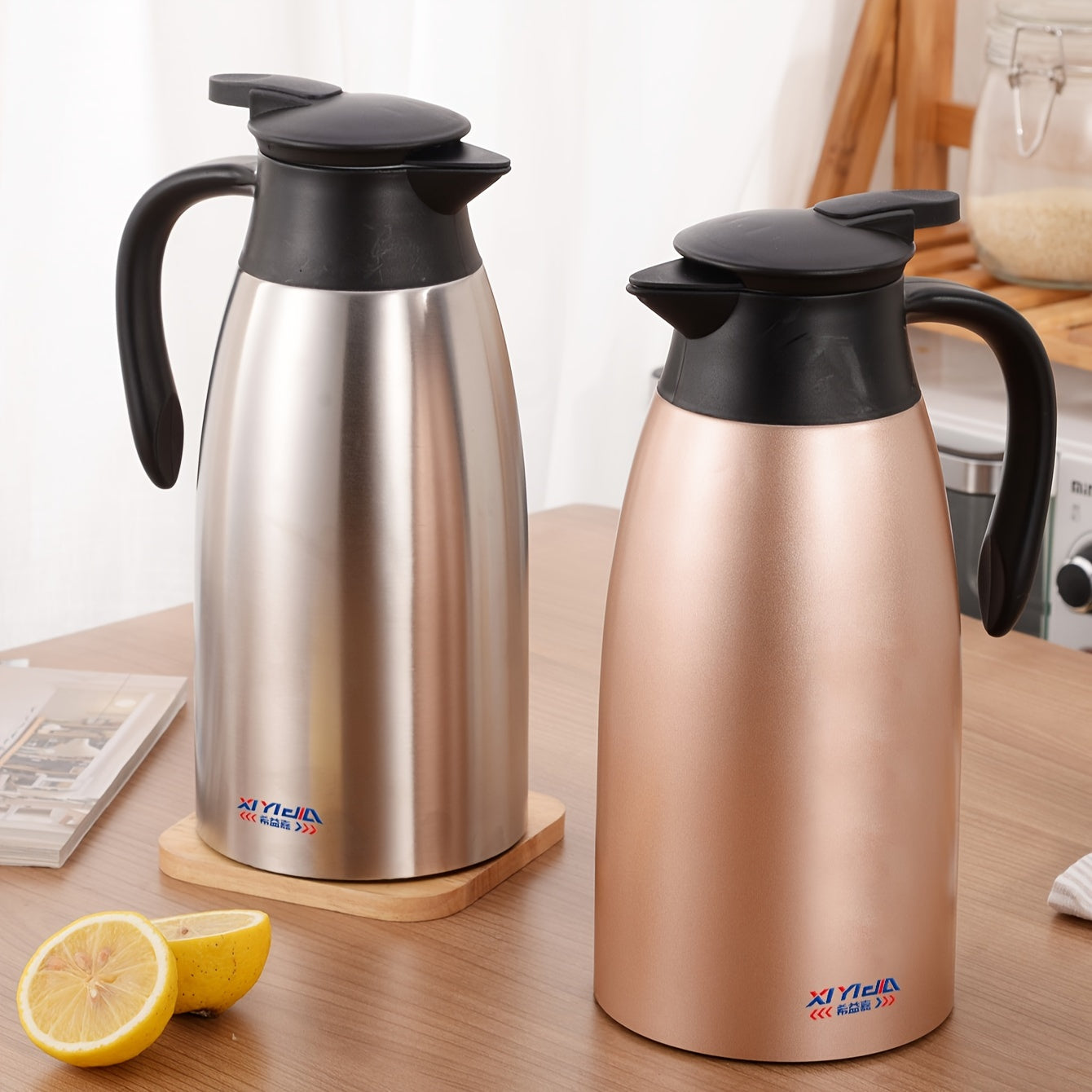 Stainless Steel Insulated Beverage Container Hot Cold Double Layer Vacuum Pot