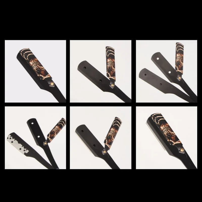 Мужской стальной прямой бритва профессиональный складной триммер для стрижки волос парикмахера