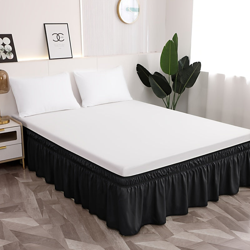 Microfiber Bed Skirt with Elastic Bands, 95g Ultra-Fine Material