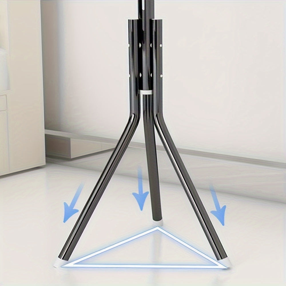 Freestanding Wrought Iron Clothes Rack in Black Light Blue or Pink Space-Saving Organizer