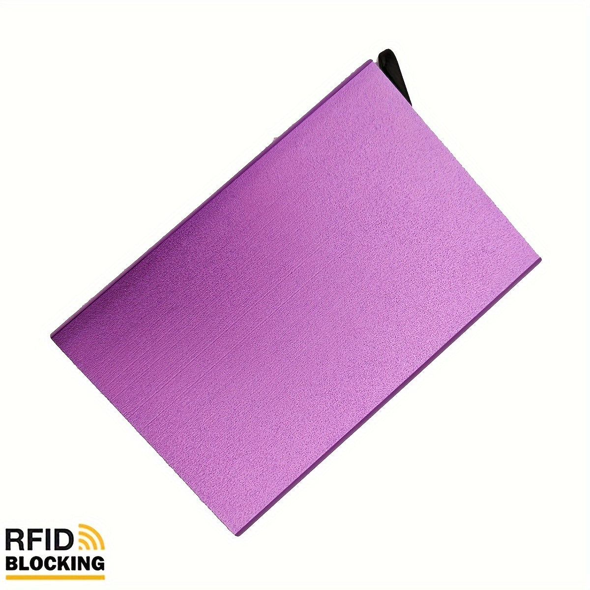 Мужской алюминиевый держатель для RFID-карт с автоматической выдвижной и съемной конструкцией, черный