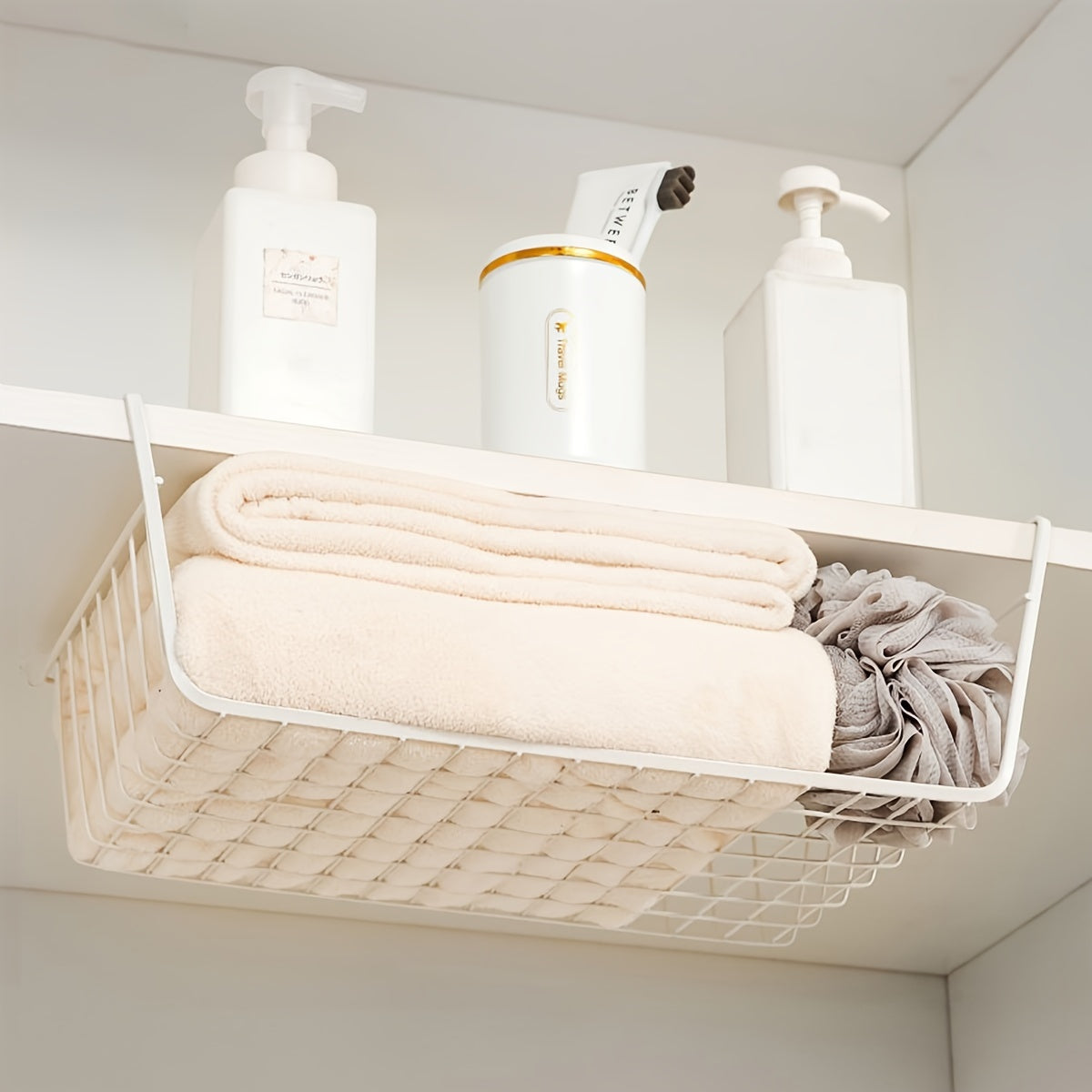 Hanging Kitchen Storage Basket Shelves Pull-Out Racks for Seasonings Organization