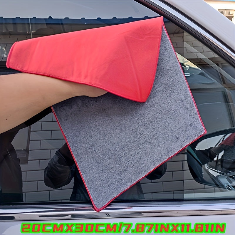 Microfiber Car Towel in 4 Sizes Grey Reusable Scratch-Free Detailing and Cleaning