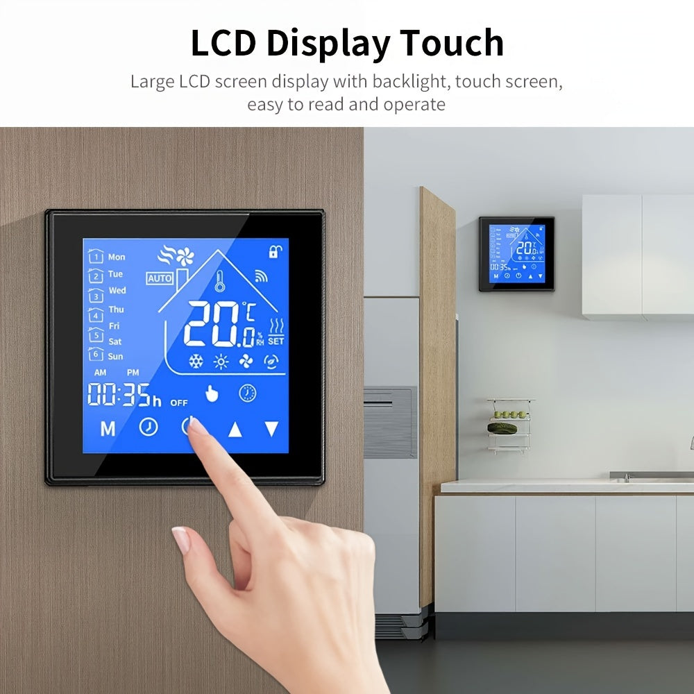 16A WiFi Smart Thermostat for Electric Floor Heating Voice Control Compatible with Google Home and Alexa