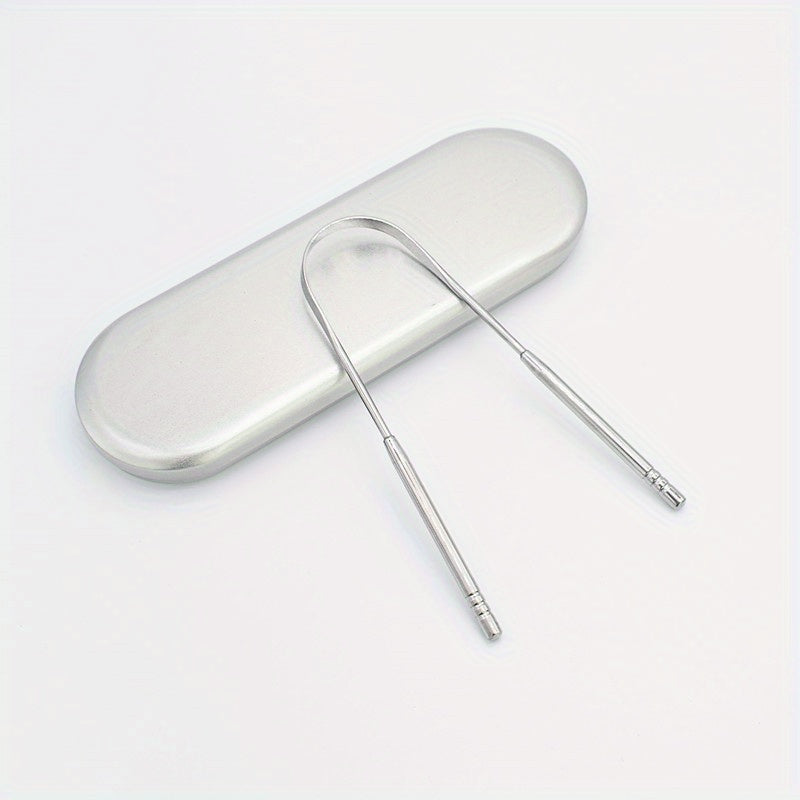Stainless Steel Tongue Cleaner for Fresh Breath Halitosis Reduction