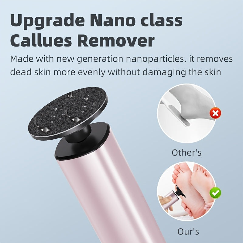 USB Rechargeable Exfoliator and Callus Remover with 9 Speed Settings for Feet and Hands