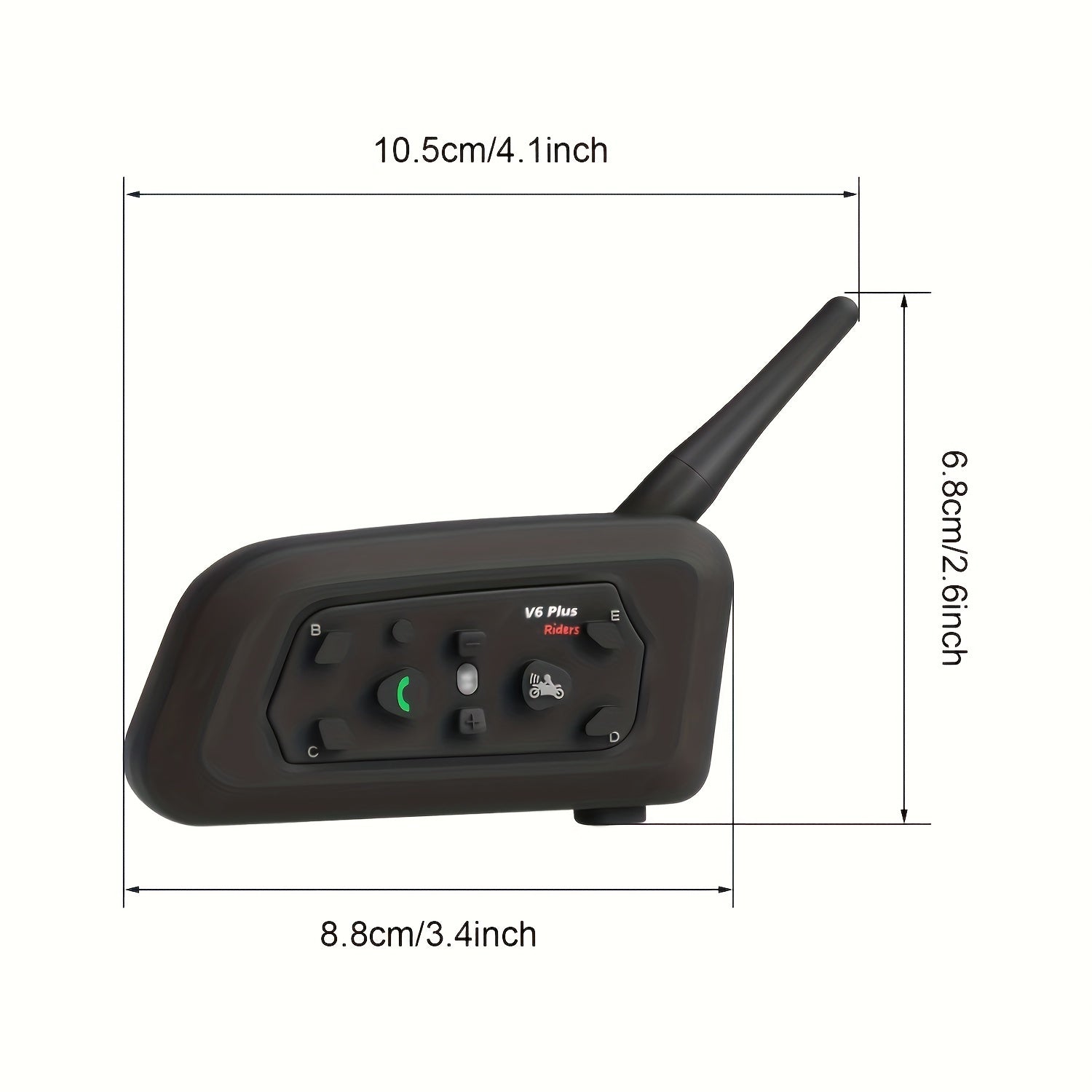 Motorcycle Helmet Intercom Wireless Headset with 1200m Range and Volume Control
