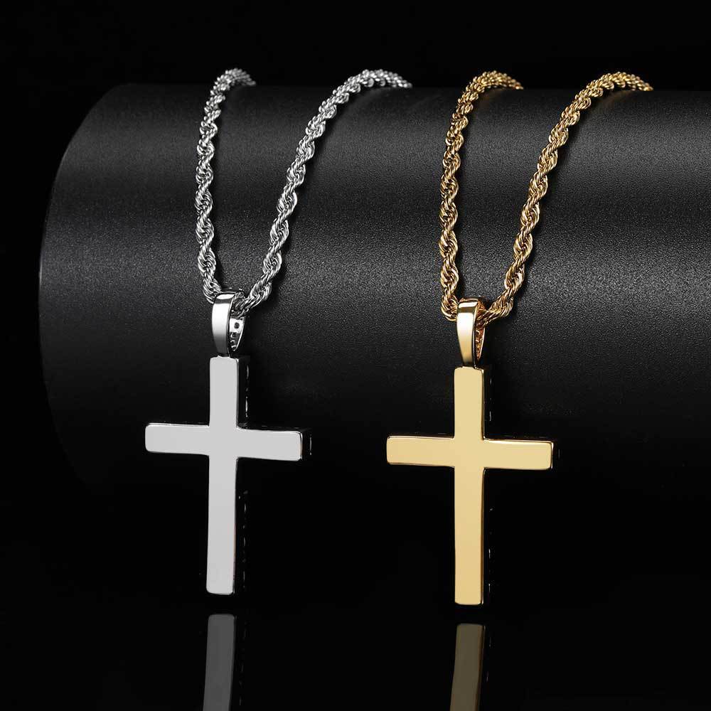 Unisex Cross Pendant Necklace Light Luxury Chain for Everyday and Holidays