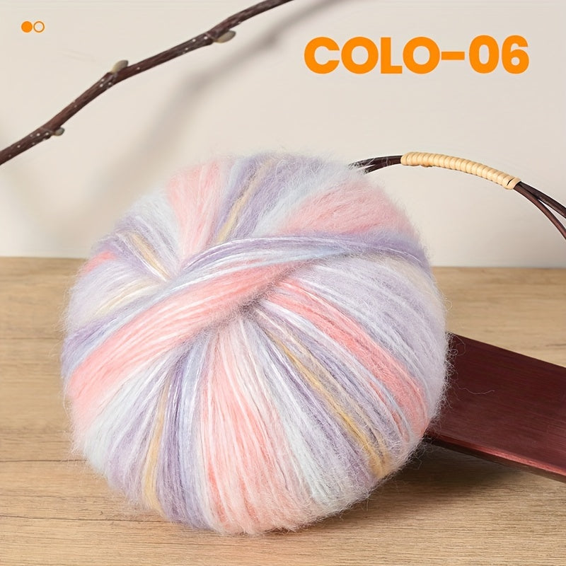 Gradient Wool Yarn 2 Bundles 100g 350m Multicolor Horse Sea for Knitting Scarves Hats