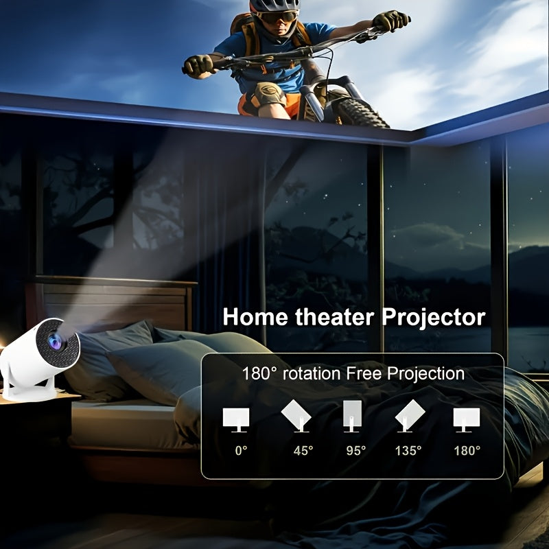 Portable Smart Projector with WiFi 180° Rotatable Full HD 3D Ready