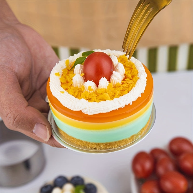 Set of 2 or 4 Stainless Steel Cake Mold Rings 7.01cm for Mousse Cakes Cookies Pancakes