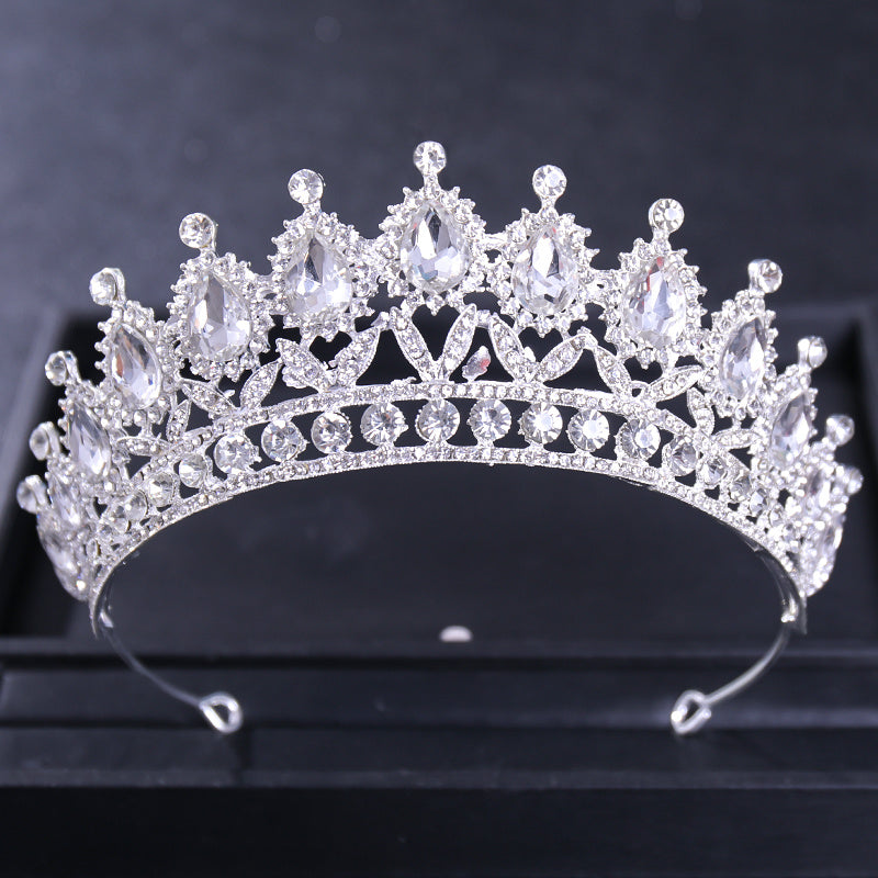 Sparkling Tiaras and Crowns for Brides and Princesses, Silver, Adjustable