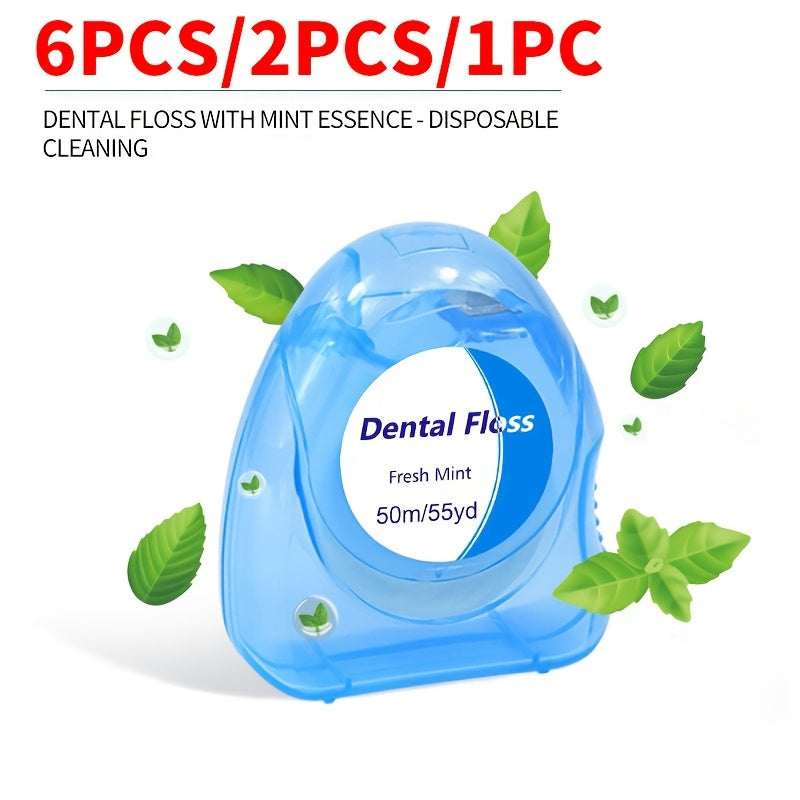 Dental Floss Roll Set for Teeth Gaps Oral Care Supplies, Mint Flavor