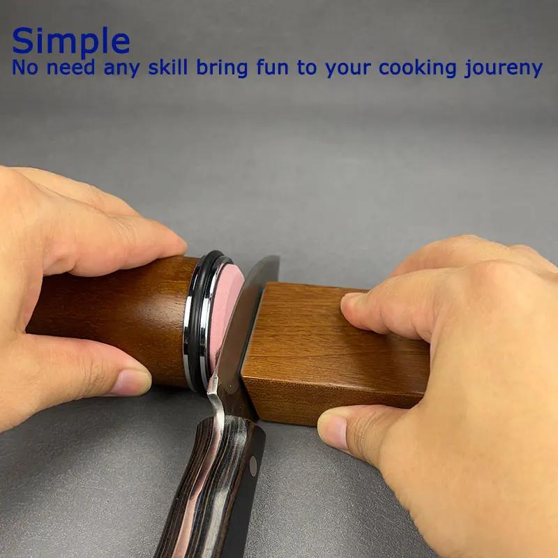 15-20 Degree Knife Sharpener Kit with Magnetic Holder and Diamond Stone Kitchen Accessory